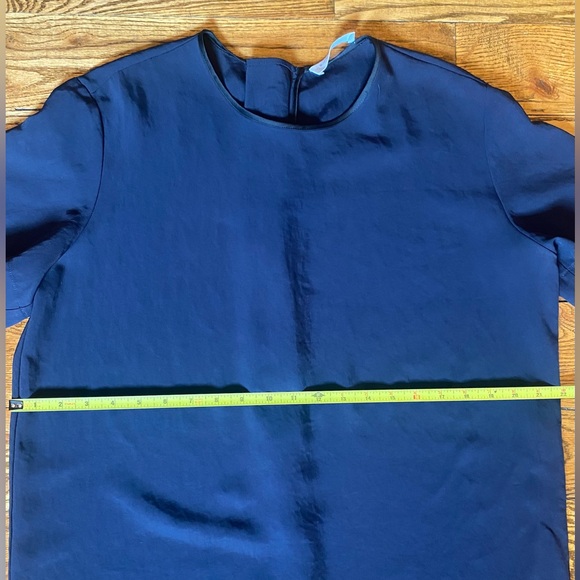 Everlane Japanese Goweave Full Back Zip Dress - Navy - Size 12 - Picture 8 of 9